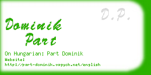 dominik part business card